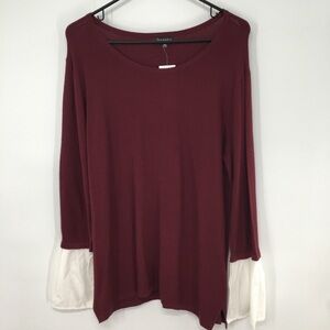 NEW! Long Sleeve Burgundy Top